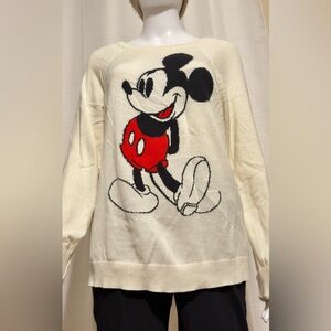 Pre-loved! Mickey Mouse Sweater in Cream and Red